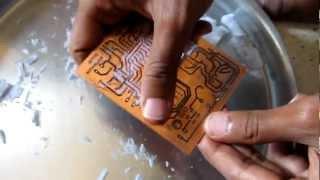 Making of PCBs at home DIY using inexpenive materials