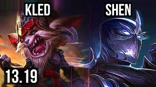 KLED vs SHEN TOP  Rank 2 Kled 71% winrate Dominating  TR Challenger  13.19