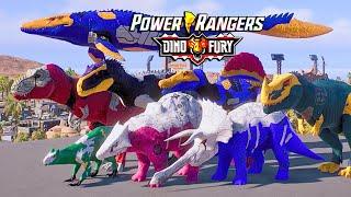 Power Rangers Dino Fury Zords Dinomigo Tiger Lance Tricera Blade Ankylo Battle and Showcase