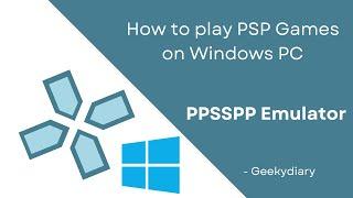 How to play PSP Games on Windows PC   Hindi Tutorial