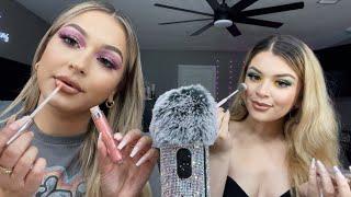 ASMR with my sister  get ready with us  relaxing makeup application + TAPPING 