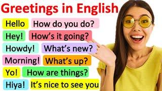 GREETINGS IN ENGLISH  Formal & informal  Learn with examples & quiz