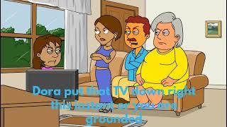 Dora rages over Olympic SwimmingThrows the TV out the WindowGrounded