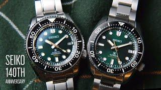 STUNNING Green Dial  140th Anniversary Seiko Marinemaster 2021 Review  SPB207J1 & SLA047J1