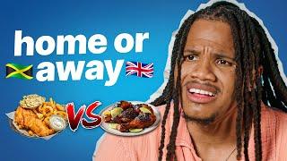 Jamaican man tries English food  Home or Away with Dale Elliott Jr