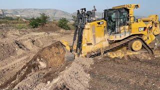 Caterpillar D9T Bulldozer Working On Huge Mining Area