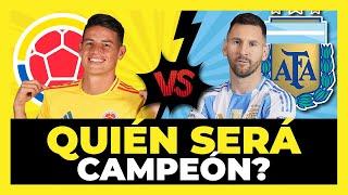 Análisis y Predicción Colombia vs Argentina  Final Copa América 