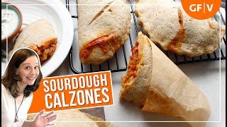 Homemade Sourdough Calzones GF VEGAN - Air Fryer Oven