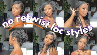  10 EASY NO RETWIST LOC STYLES  mediumlong locs  therealcholey