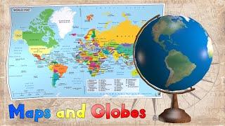 Maps and Globes for Kids  Noodle Kidz Educational Video