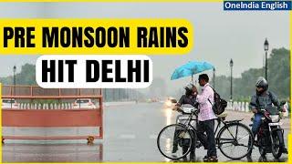 Delhi Downpour Torrential Rain Offers Brief Respite from Scorching Heat  Delhi Rains Video