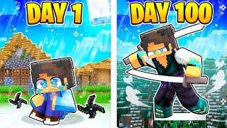 I Survived 100 DAYS as a NINJA in HARDCORE Minecraft