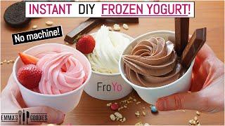 1 Minute 3 Ingredient FROZEN YOGURT *Instant* FroYo ICE CREAM RECIPE