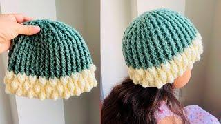 Nuevo Diseño Gorro Tejido a crochet para NIÑOS y ADULTOS‼