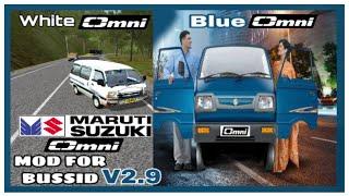 BUSSID V2.9 NEW Maruti Suzuki Omini Car Mod For Bus Simulator IndonesiaBlue And White Omini Livery