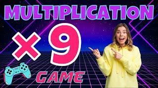 9X MULTIPLICATION GAME BRAIN BREAK EXERCISE MOVEMENT ACTIVITY. MATH GAME. TIMES TABLES for kids