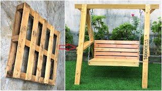 Woodworking Projects Old Pallets  Ideas Making Outdoor Swing For Your Garden