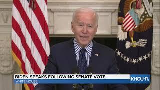 Watch Live President Biden speaks following Senate vote on stimulus bill