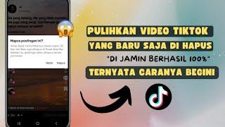 Cara Mengembalikan Video Tiktok Yang Baru Saja Dihapus