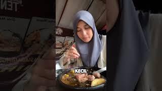 makan steak sampe muncrat-muncrat 