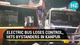 Kanpur Electric bus mows down bystanders at least 6 dead President Kovind mourns loss of lives