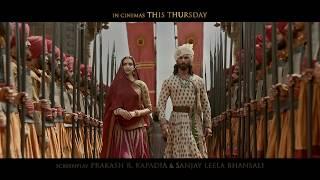 Padmaavat  In Cinemas This Thursday  Ranveer Singh  Deepika Padukone  Shahid Kapoor