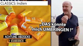 Achtung KREBSRISIKO  Falsche Sonnencreme am Strand von Goa  Achtung Abzocke  Kabel Eins