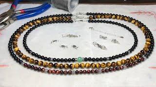 How To Make Beaded Necklace with Clasp  How To Secure Beaded Necklace  Easy DIY Jewelry Learning