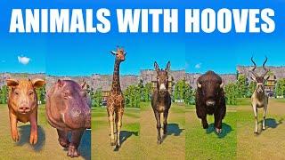 Animals With Hooves Speed Races in Planet Zoo included Donkey Bison Giraffe Addax Pig