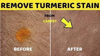 Easy Way to Remove Old Turmeric Stains from Carpet.