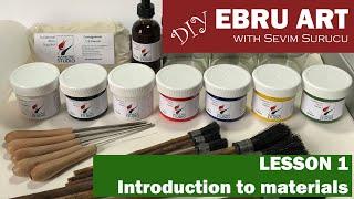 DIY Ebru Art  Marbling Art with Sevim Surucu - Lesson 1 - Introduction to Materials