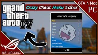 GTA IV Crazy Cheat Menu Mod Trainer  Just Copy Paste install  GTA 4 Mod  in Hindi Urdu