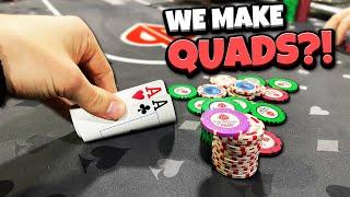 POCKET ACES and we flop QUADS? $4000 FLIP?  Poker Vlog #204