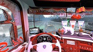 Euro Truck Simulator 2 v1.36 - Scania RJL Christmas Tuning + V8 Sound + Skin + Interior Krone DLC