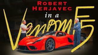 Jay Leno & Shark Tanks Robert Herjavec Test the Insane 2023 Hennessey Venom F5 Roadster