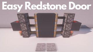 Minecraft Simple Redstone Door Tutorial Updated