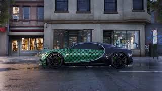 Bugatti Chiron  Rwraps Muddle Through Green Abstract Wrap