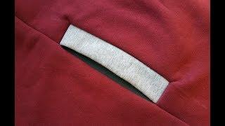 How to sew a POCKET inTROUSER in SWEATSHIRT. Jak uszyć kieszeń w szwie bocznym do bluzy spodni