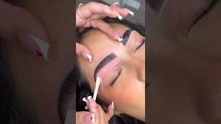 Whole brow lamination process in less than a minute. #browlamination #eyebrow #makeup #brows