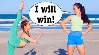 SISTER vs SISTER Beach Gymnastics Challenge