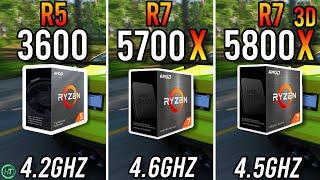 Ryzen 5 3600 vs Ryzen 7 5700X vs Ryzen 7 5800X3D