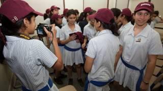 President Faust Visits the JB Petit High School for Girls in Mumbai India