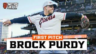 49ers QB Brock Purdy Throw First Pitch at San Francisco Giants Game