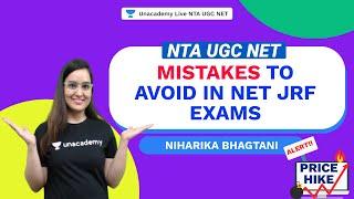 Mistakes to Avoid in NET JRF Exams  Niharika  NTA UGC NET  Unacademy Live