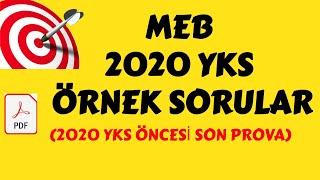 2020 YKS ÖRNEK SORULAR 1.DÖNEM GTT 2020 YKS ÖNCESİ SON PROVA BU VİDEOYU SINAVA YAKIN BİR DAHA İZLE