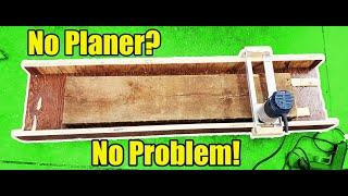 How to plane rough cut wood without a thickness planer. How to build a planer router sled