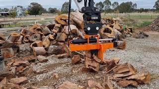 Fastest Excavator Wood Splitter - SplitEx SAWQUIP Excavator Splitter