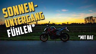 Was für ein Sonnenuntergang  KTM DUKE 390  Flic