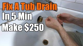 How To Fix Your Tub Stopper In 5 Minutes $250 Repair  THE HANDYMAN 