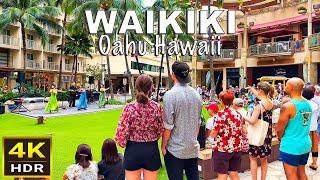 4K HDR Waikiki Walking Tour  2023  Honolulu Oahu Hawaii